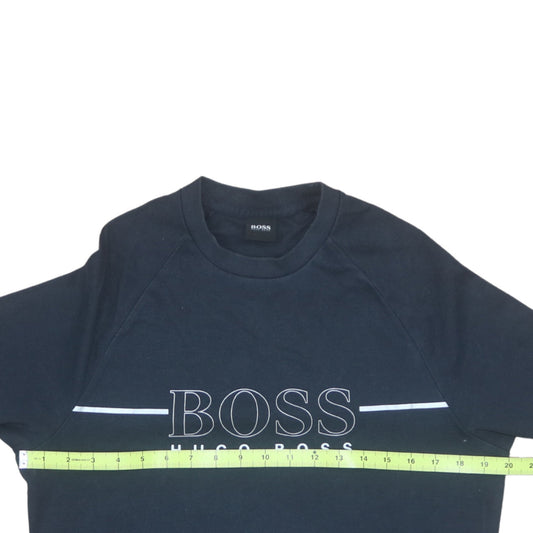 Hugo Boss Men's Blue Logo Crew Neck Sweatshirt Size S