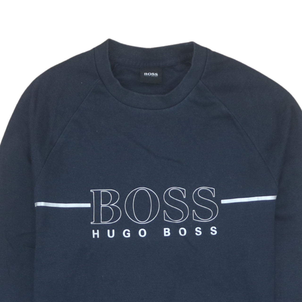 Hugo Boss Men's Blue Logo Crew Neck Sweatshirt Size S
