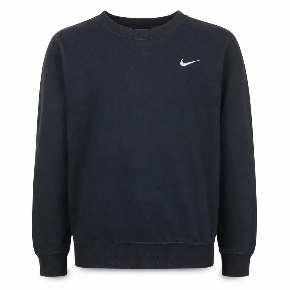 Nike Men's Black Small Crew Neck Pullover Fleece Sweatshirt