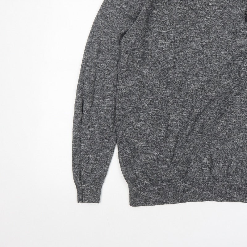 Additional view of Next Men’s Grey Crew Neck Knit Jumper, size M, Classic Pullover