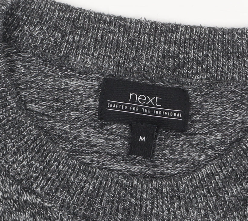Additional view of Next Men’s Grey Crew Neck Knit Jumper, size M, Classic Pullover