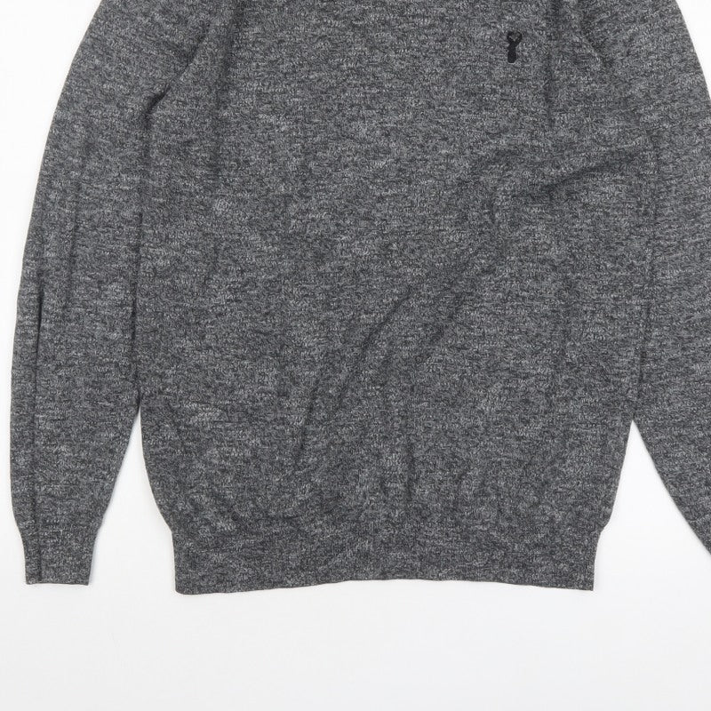 Additional view of Next Men’s Grey Crew Neck Knit Jumper, size M, Classic Pullover