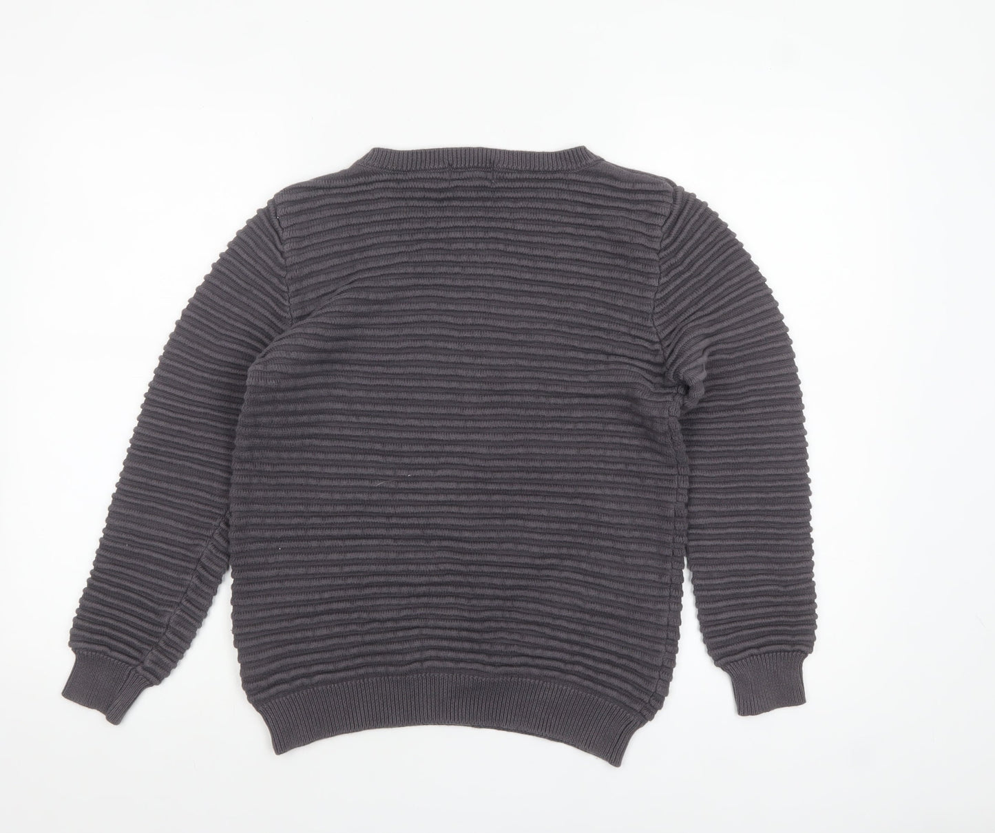 Apricot Women's Grey Cotton Crew Neck Jumper Size 12