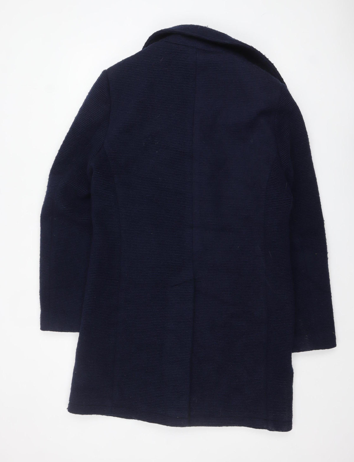 Feraud Women’s Blue Wool Pea Coat Liberty Lined Size L Classic