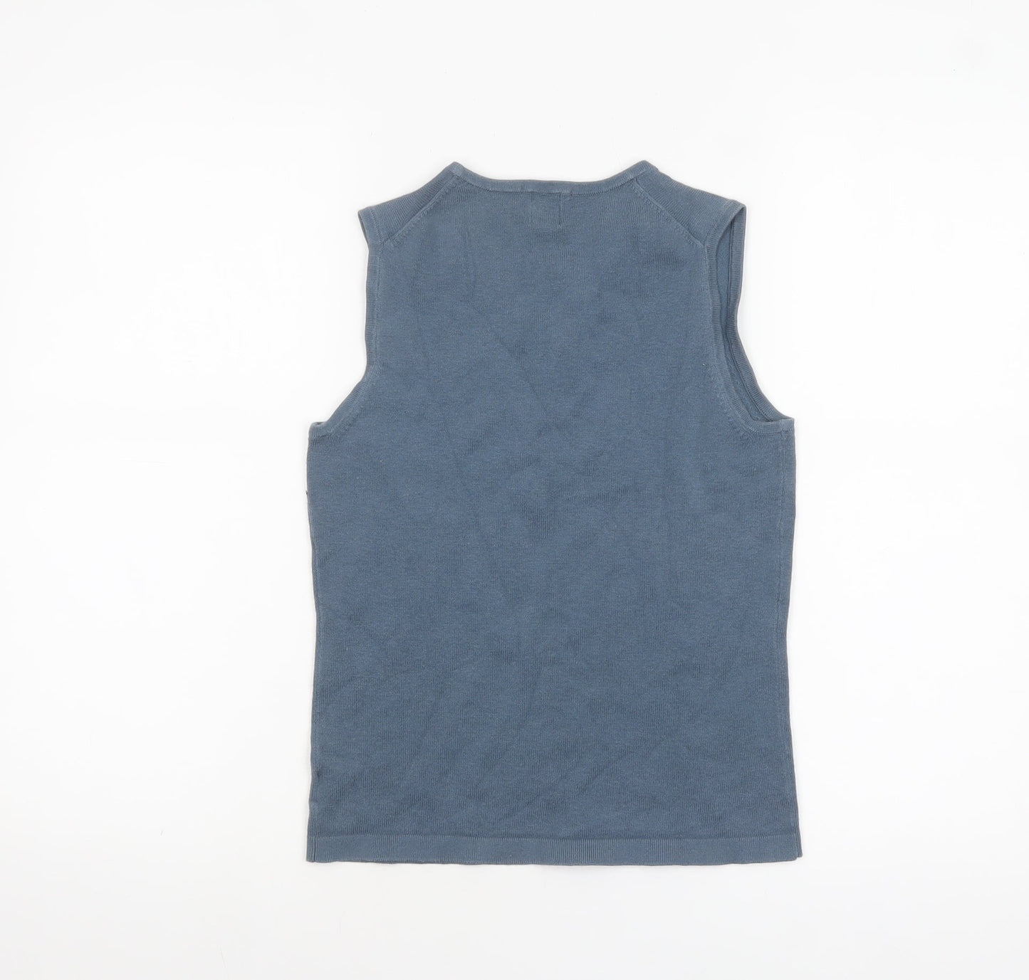 GAP Women Blue Sleeveless Stretch Cotton Knit Tank Top S