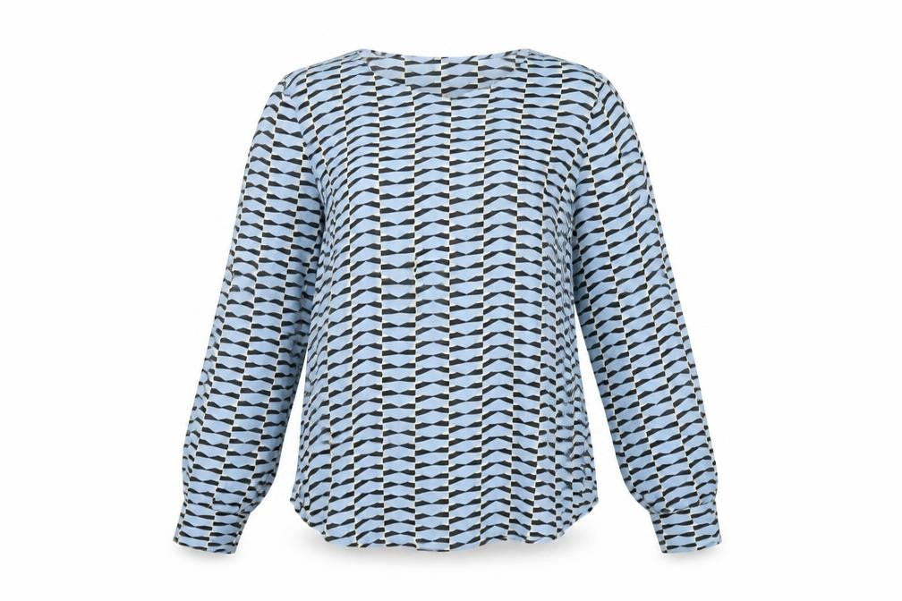 Marks and Spencer Autograph Blue Geometric Viscose Blouse Women’s UK 10