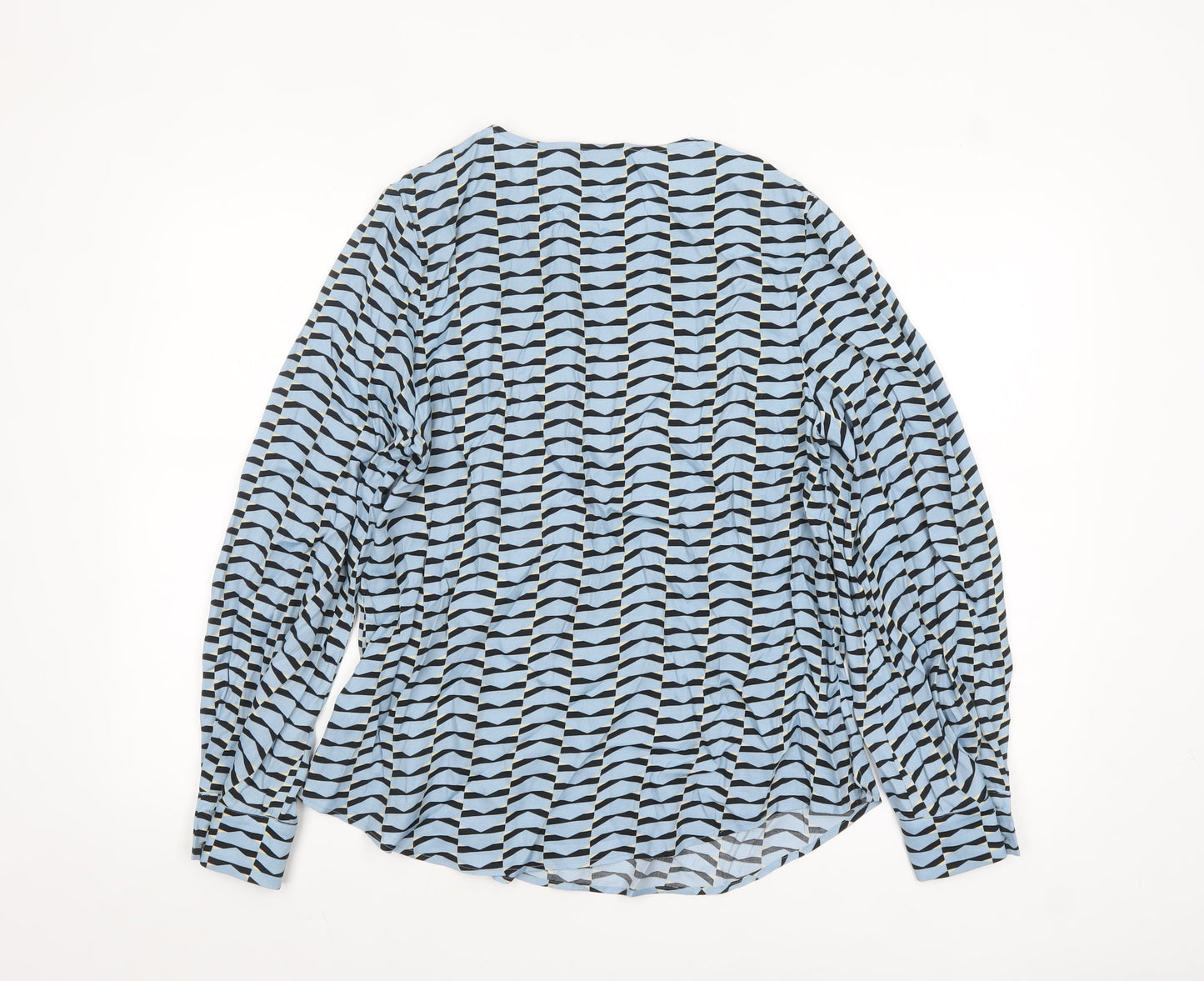 Marks and Spencer Autograph Blue Geometric Viscose Blouse Women’s UK 10