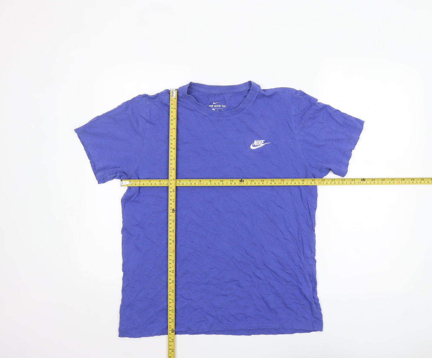 Nike Men's Blue Crew Neck Short Sleeve Cotton T-Shirt M