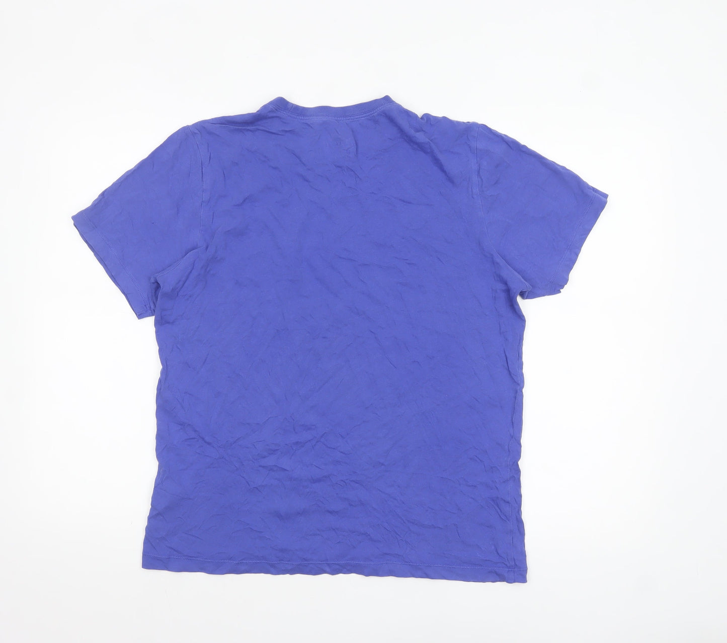 Nike Men's Blue Crew Neck Short Sleeve Cotton T-Shirt M
