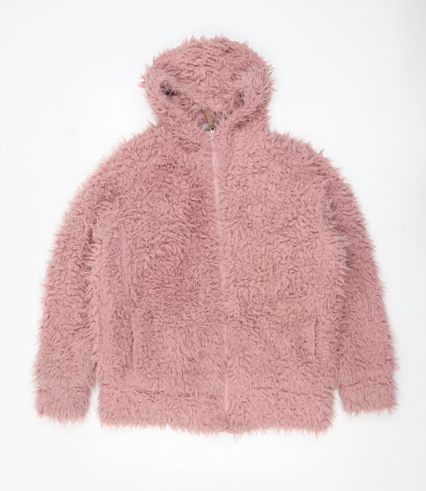Trespass Womens Pink Full Zip Hooded Fleece Hoodie UK 14 L