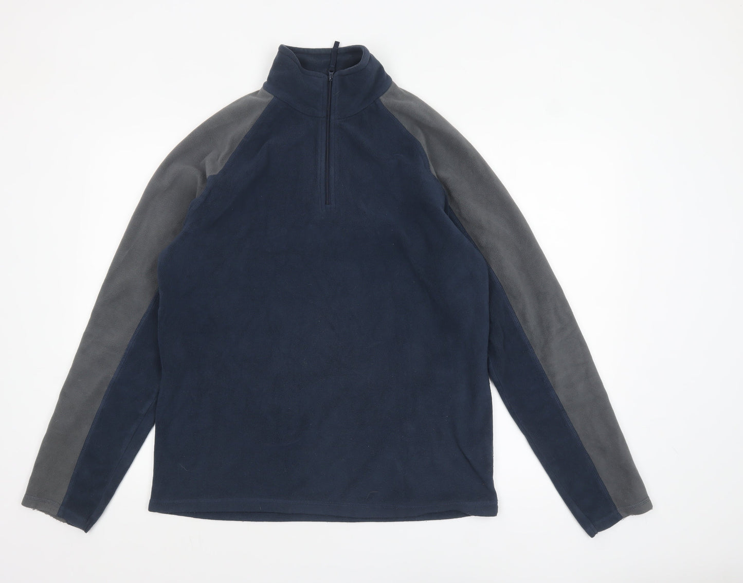 Mountain Warehouse Men's Blue 1/2 Zip Fleece Sweatshirt Size M