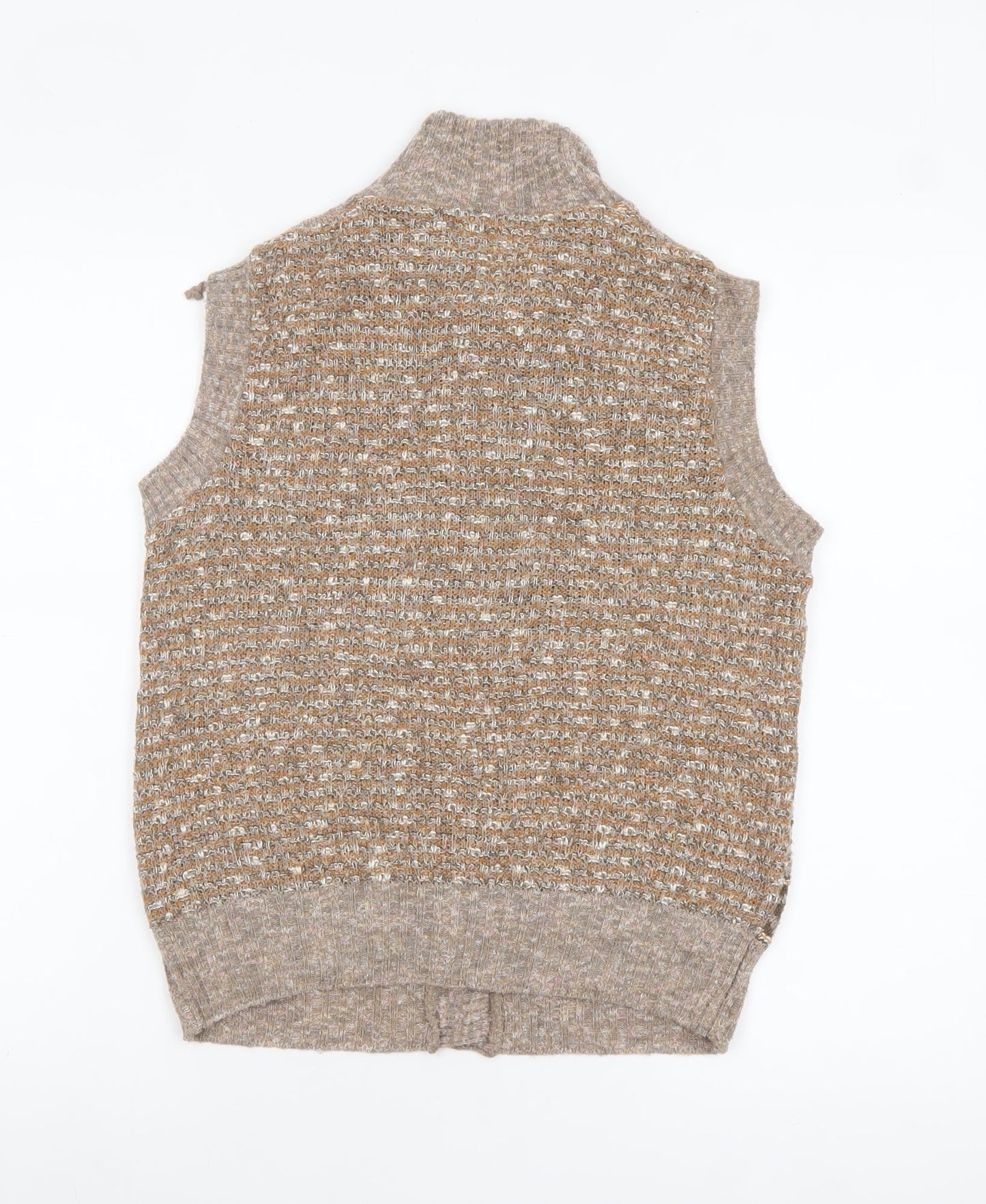 Additions Womens Beige Wool Blend Sleeveless Knit Vest Size 12