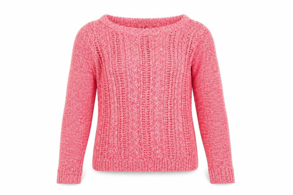 Gap Kids Girls Pink Cotton Knit Jumper 10-11 Years Crew Neck Pullover