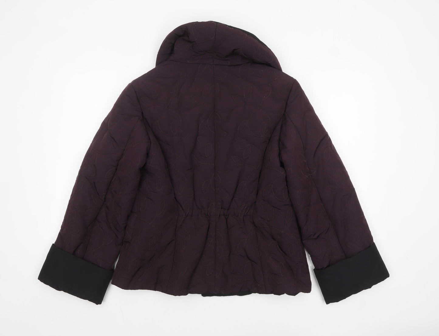 Alex & Co. Womens Purple Quilted Short Jacket UK 8 Classic Style