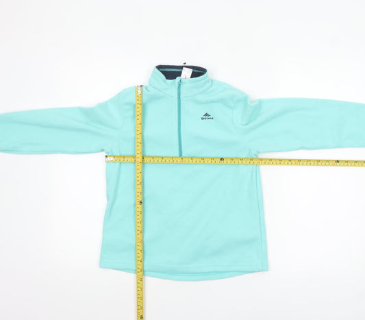Quechua Girls Blue Fleece 1/2 Zip Pullover Sweatshirt 10-11 Years