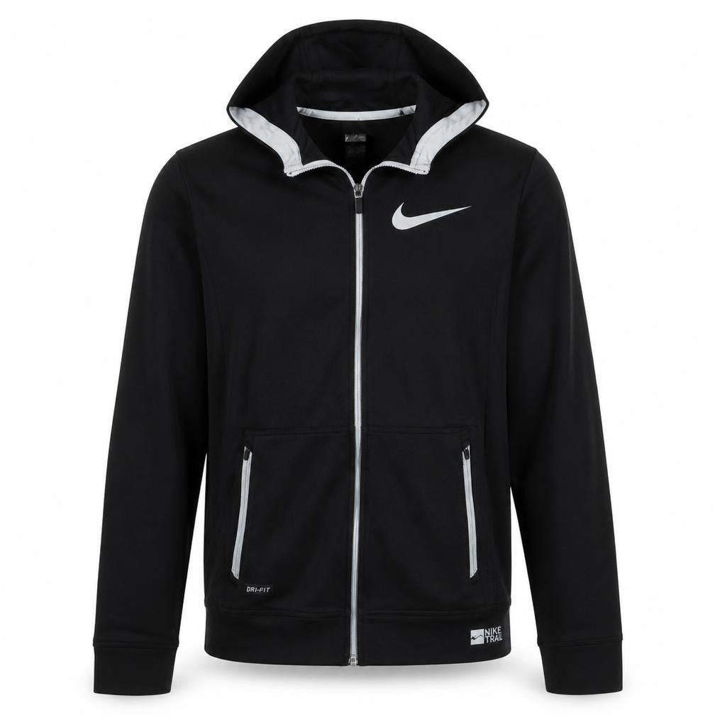 Nike Men's Black Small Full Zip Hoodie Sweatshirt Training Top