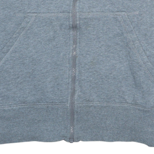 Nike Men's Grey Full Zip Hoodie L Athletic Dept Orange Logo