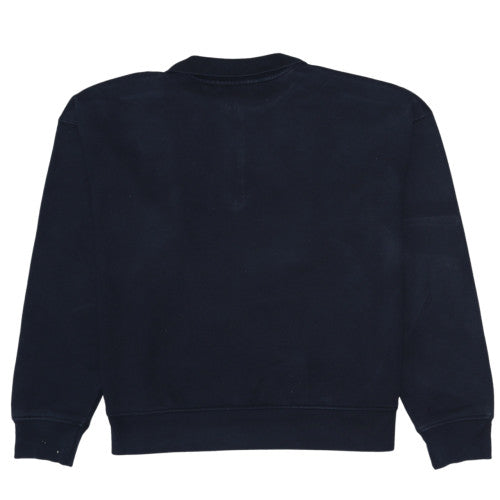 Adidas Womens Navy 1/4 Zip Sweatshirt Size L 16-18 Cotton Blend