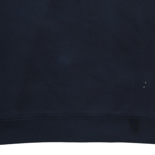 Adidas Womens Navy 1/4 Zip Sweatshirt Size L 16-18 Cotton Blend
