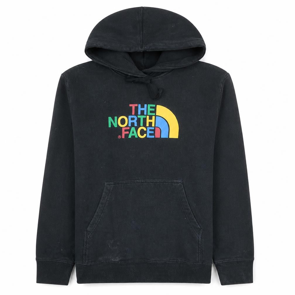 The North Face Men's Black Hoodie Medium Pullover Graphic Logo