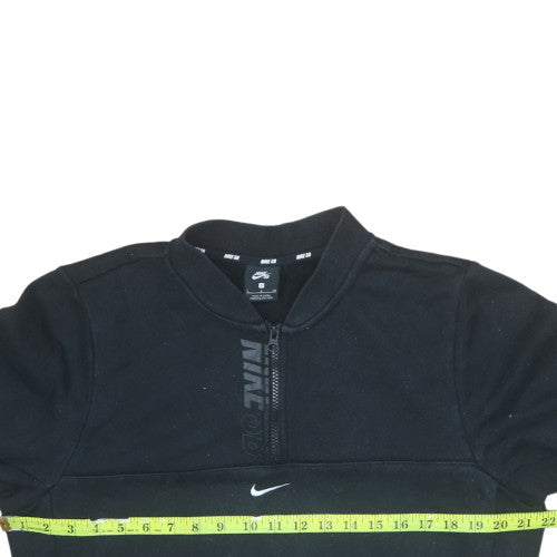 Nike SB Mens Black Half Zip Fleece Sweatshirt Size S
