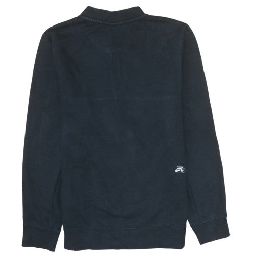 Nike SB Mens Black Half Zip Fleece Sweatshirt Size S
