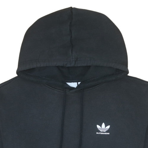 Adidas Men's Black Pullover Hoodie Small Skateboarding Logo Fleece
