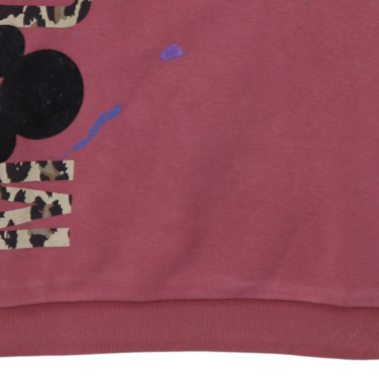 Disney Mickey & Friends Girls Pink Leopard Print Sweatshirt 9-10Y