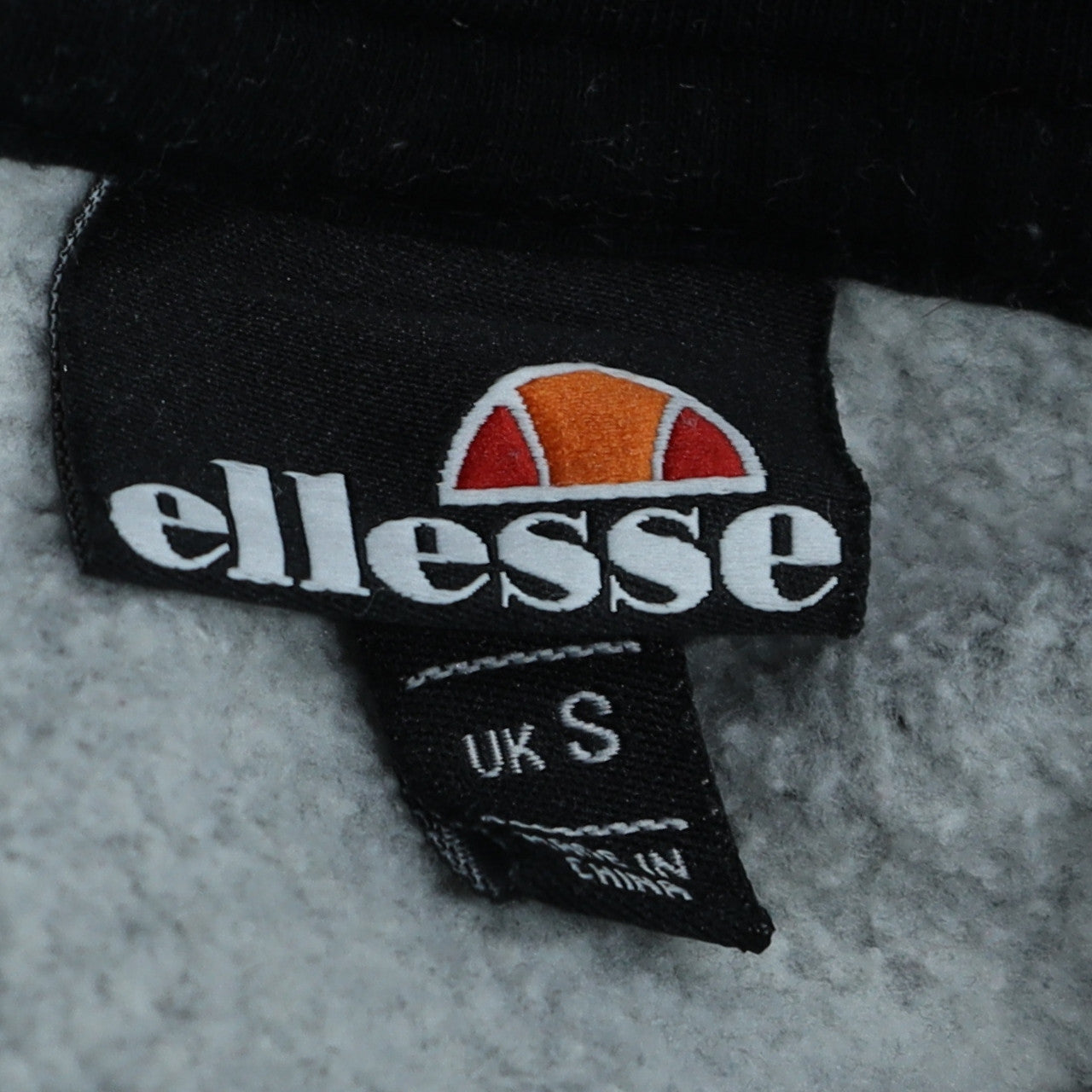 Ellesse Men's Grey Pullover Hoodie Size S Embroidered Logo