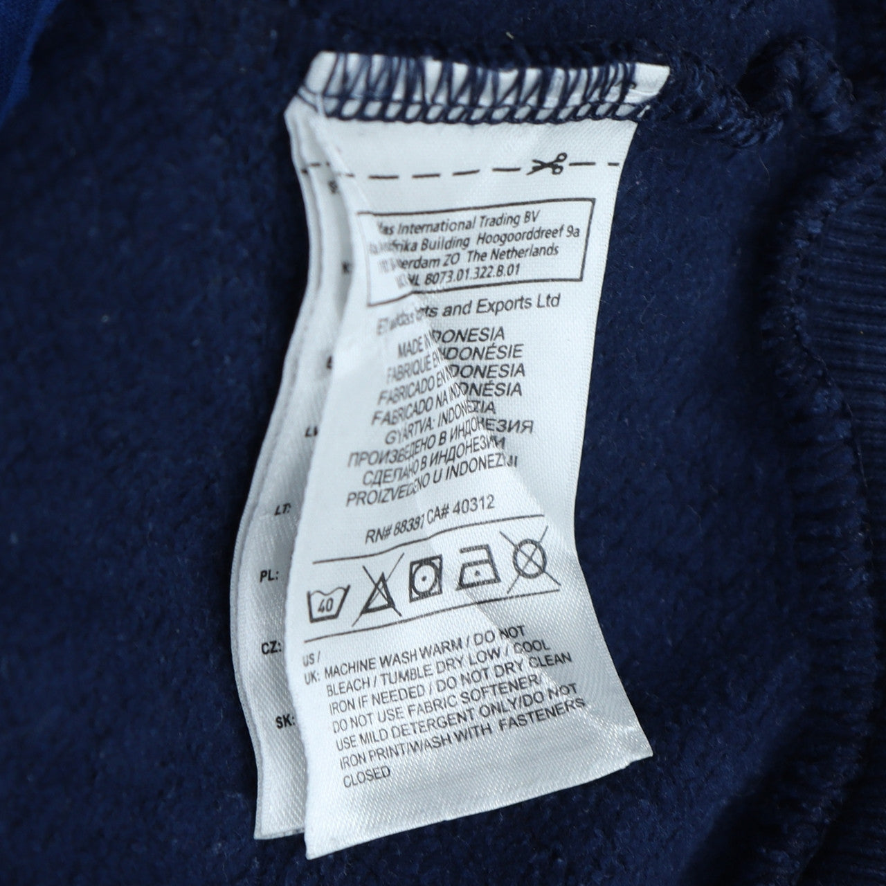 Adidas Men Blue Full Zip Fleece Sweatshirt XS Sports Style