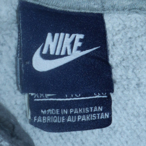 Nike Men's Grey 2XL Pullover Hoodie Fleece Sweatshirt