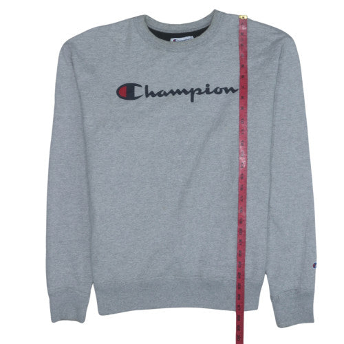 Champion Men's Grey Crew Neck Pullover Sweatshirt Size L