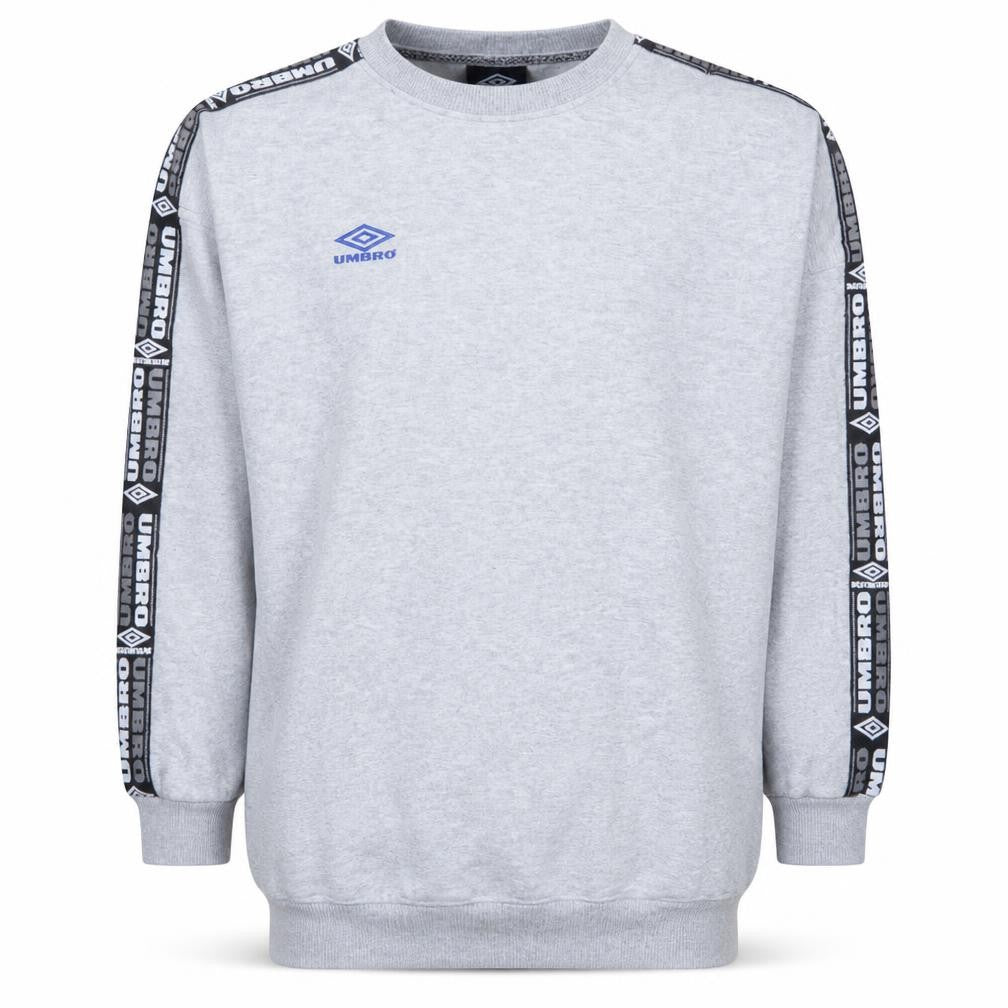 Umbro Men's Grey Logo Tape Pullover Sweatshirt Size S