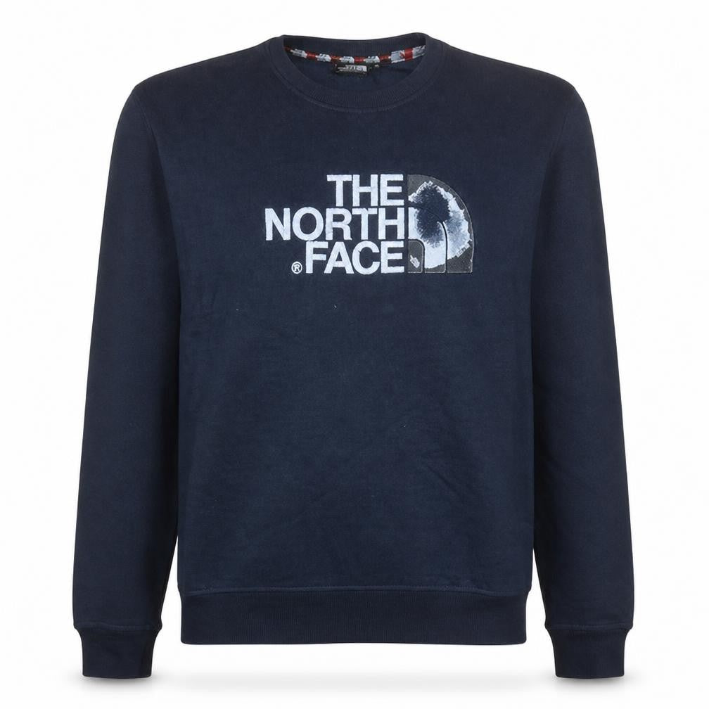 The North Face Mens Blue Medium Pullover Sweatshirt Crew Neck Logo