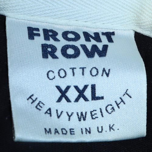 Front Row Men’s Black 2XL Collared Rugby Sweatshirt Heavyweight Cotton