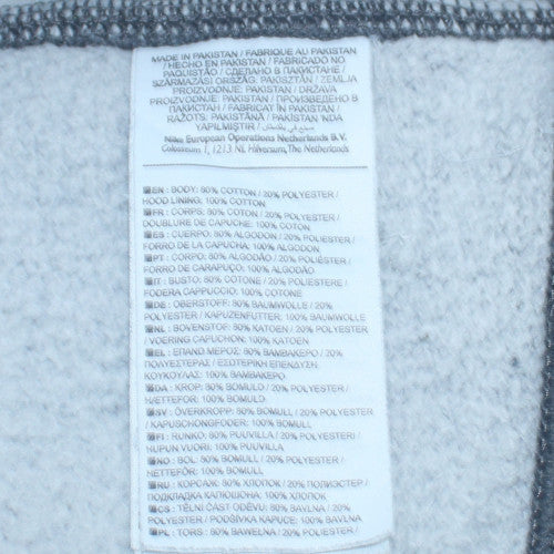 Nike Men's Grey Pullover Hoodie L Regular Fit Fleece