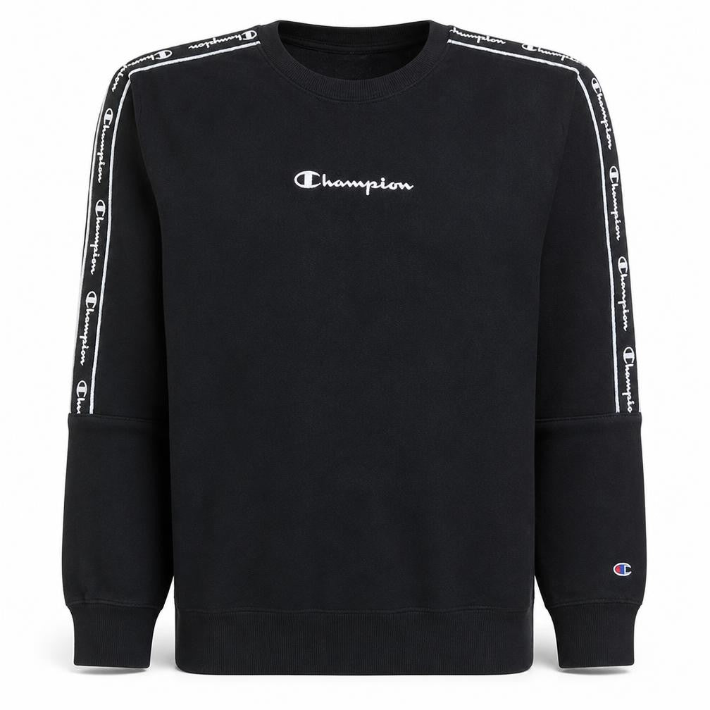 Champion Men’s Black Crew Neck Logo Sweatshirt Size S
