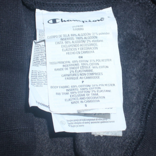 Champion Men’s Black Crew Neck Logo Sweatshirt Size S