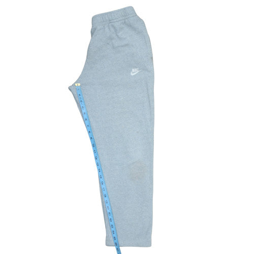 Nike Men's Grey Fleece Sweatpants L Regular Fit Elastic Waist
