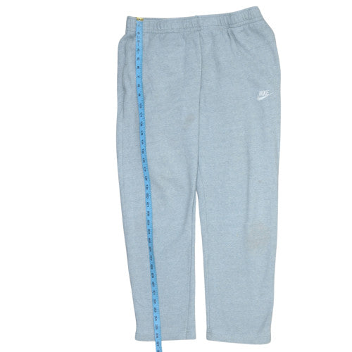 Nike Men's Grey Fleece Sweatpants L Regular Fit Elastic Waist