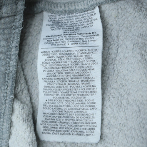 Nike Men's Grey Fleece Sweatpants L Regular Fit Elastic Waist