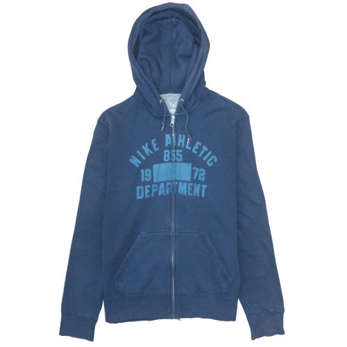 Nike Men's Blue Full Zip Hoodie L Sports Fleece Sweatshirt