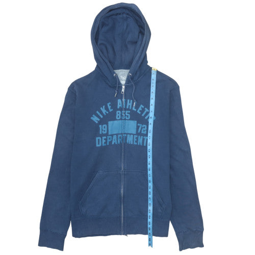 Nike Men's Blue Full Zip Hoodie L Sports Fleece Sweatshirt