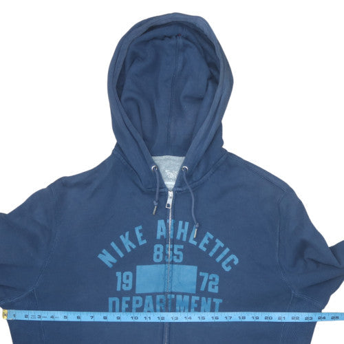 Nike Men's Blue Full Zip Hoodie L Sports Fleece Sweatshirt