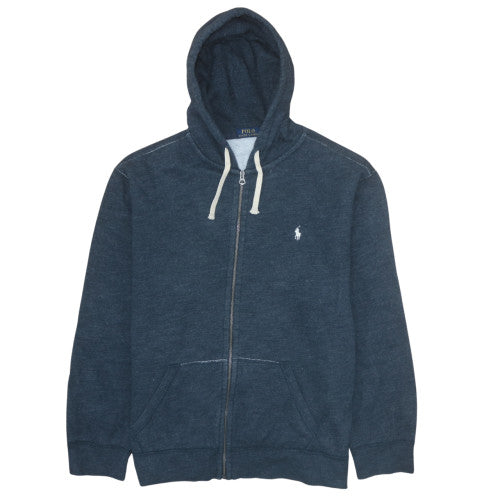 Ralph Lauren Men’s Blue Full Zip Hoodie 2XL Cotton Fleece