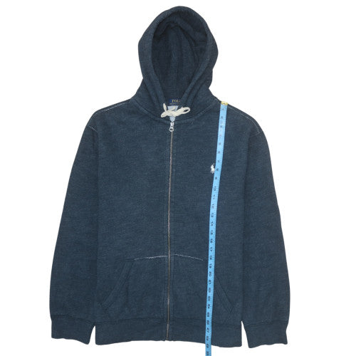 Ralph Lauren Men’s Blue Full Zip Hoodie 2XL Cotton Fleece