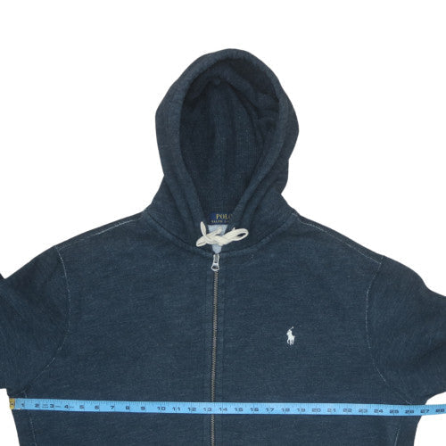 Ralph Lauren Men’s Blue Full Zip Hoodie 2XL Cotton Fleece