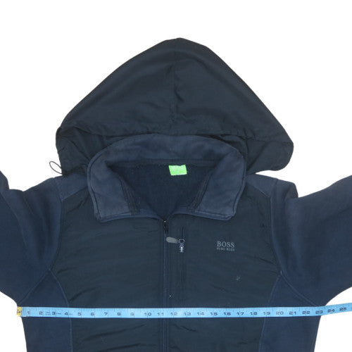 Hugo Boss Men's Blue Full Zip Fleece Hoodie XL Regular Fit