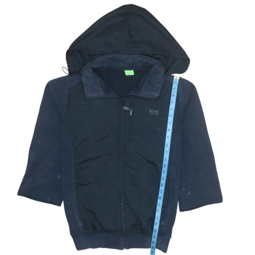 Hugo Boss Men's Blue Full Zip Fleece Hoodie XL Regular Fit