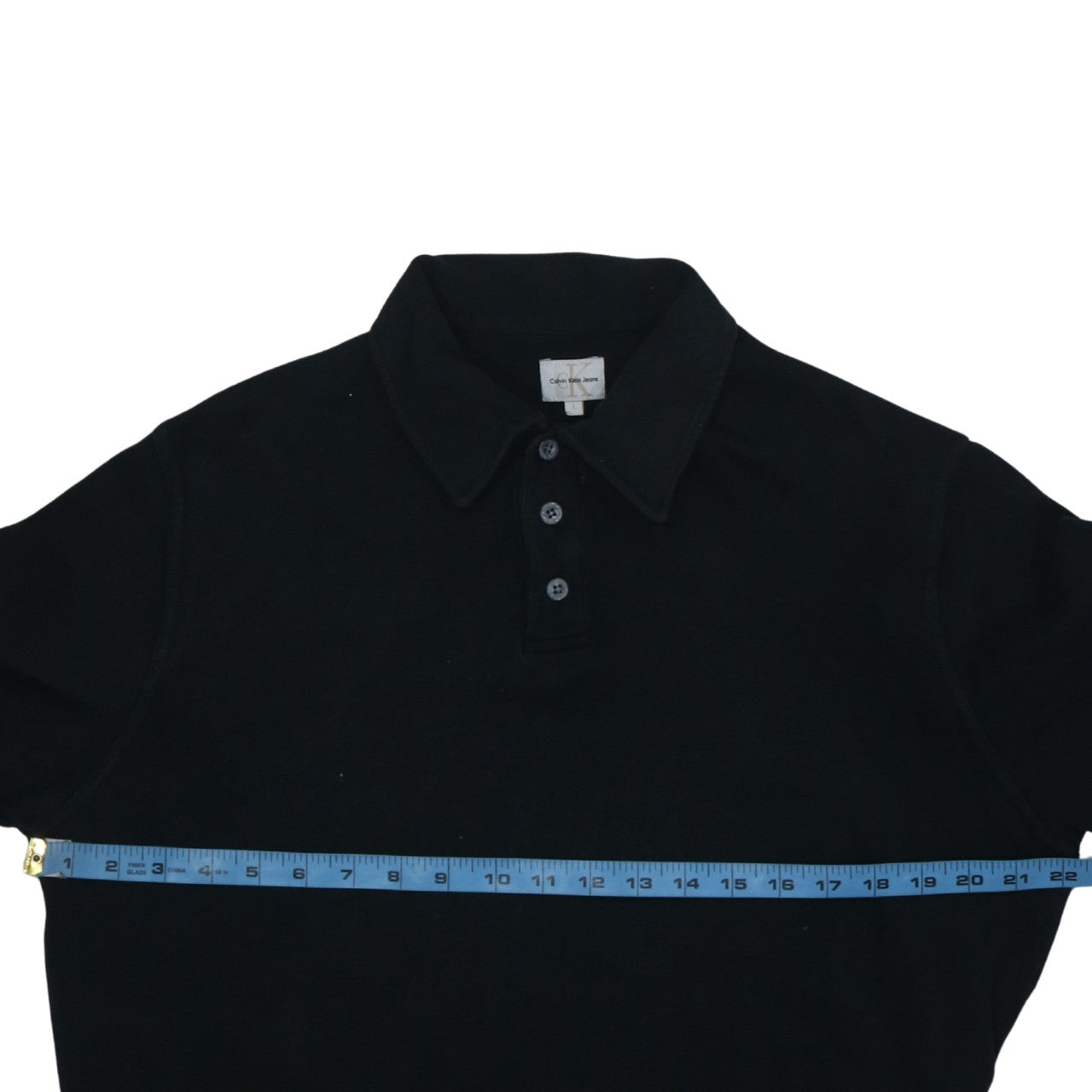 Calvin Klein Jeans Men's Black L Henley Sweatshirt Long Sleeve Cotton